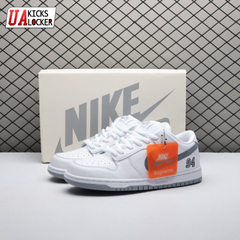 Nike SB Dunk Low 94 White Metallic Silver HQ8487-100 Unisex