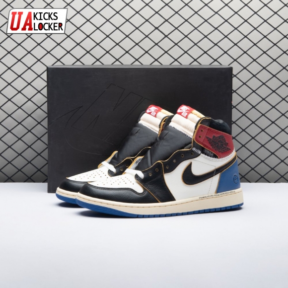 Jordan 1 Retro High OG SP Fragment x Union LA Varsity Red Sport Royal IO7847-002 Unisex