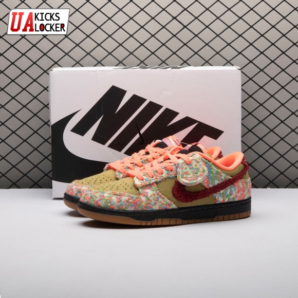 Nike Dunk Low Panda-Monium Green Curry Multi-Color IB2263-300 Unisex