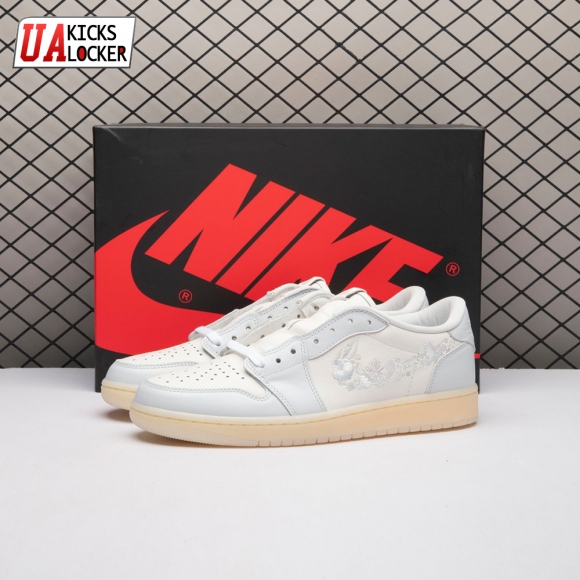 Jordan 1 Retro Low OG Rabbit Floral Swoosh IF4391-100 Unisex