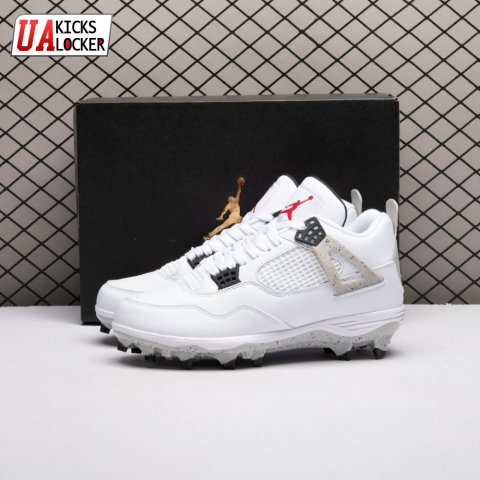 Air Jordan 4 Retro TD Cleat White Cement HQ0207-106 Men's