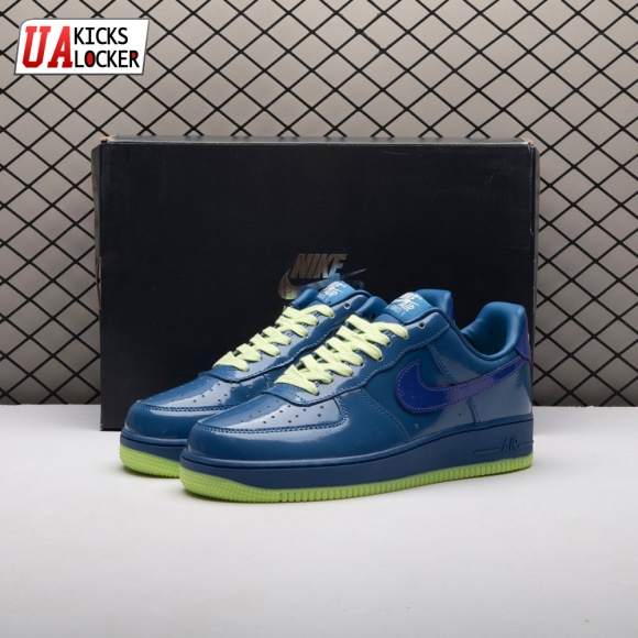 Nike Air Force 1 Low Patent Leather Mystic Navy Grape Ice IO4489-400 Unisex