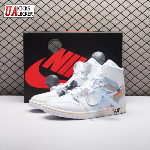 Off-White x Air Jordan 1 Retro High Virgil Abloh Archive Alaska AA3834-100 Unisex