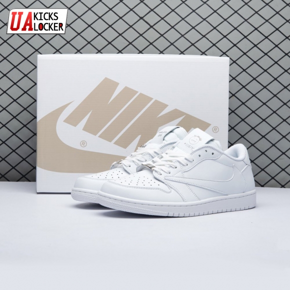 Travis Scott x Air Jordan 1 Low Triple White DM7866 292 Unisex