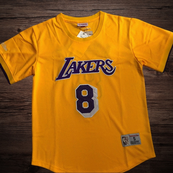 Men's Los Angeles Lakers #8 Kobe Bryant Jersey Yellow