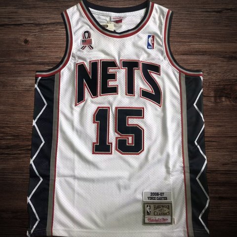 Men's Brooklyn Nets 2006/07 #15 Vince Carter White Jersey