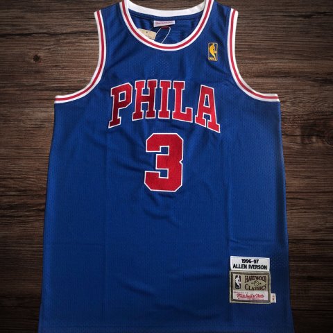 Men's Philadelphia 76ers 1996/97 #3 Allen Iverson