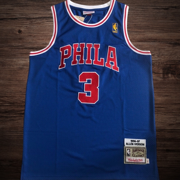 Men's Philadelphia 76ers 1996/97 #3 Allen Iverson