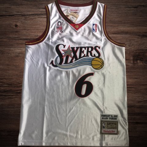 Men's Philadelphia 76ers 2002 #6 Allen Iverson