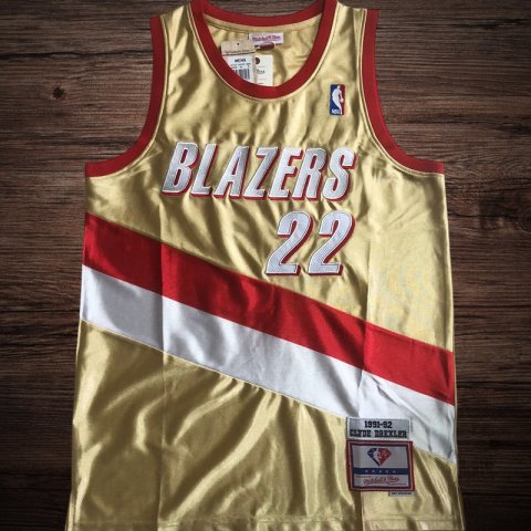 Men's Portland Trail Blazers 1991/92 #22 Clyde Drexler Jersey