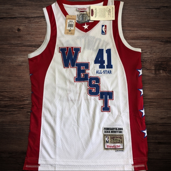 Men's 2004 All Star West #41 Dirk Nowitzki Jersey