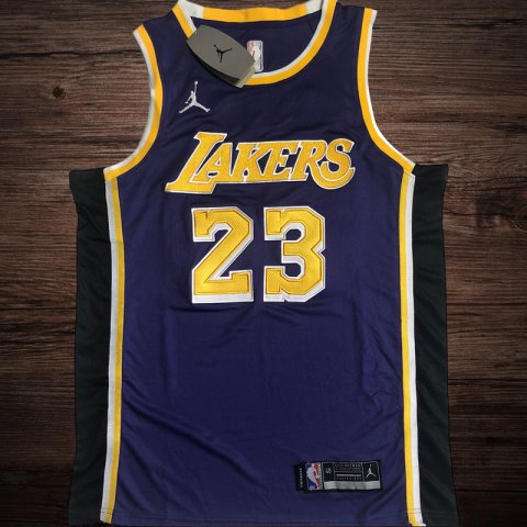Men's Los Angeles Lakers #23 Lebron James Retro Jersey in purple