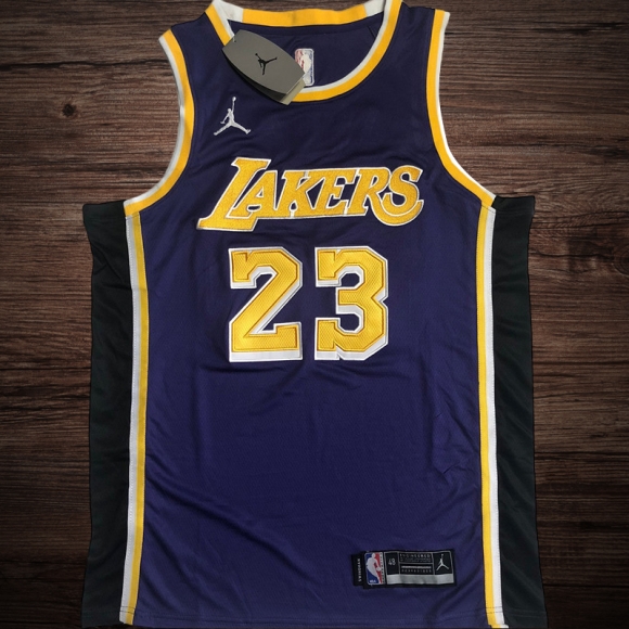 Men's Los Angeles Lakers #23 Lebron James Retro Jersey in purple