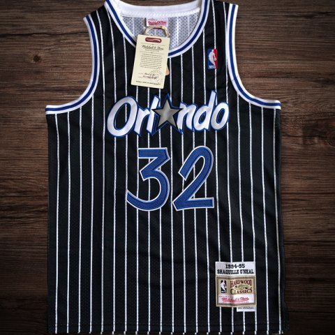 Men's Orlando Magic 1994-95 #32 Shaquille O’neal Jersey Black