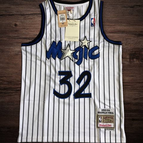 Men's Orlando Magic 1993-94 #32 Shaquille O’neal Jersey White