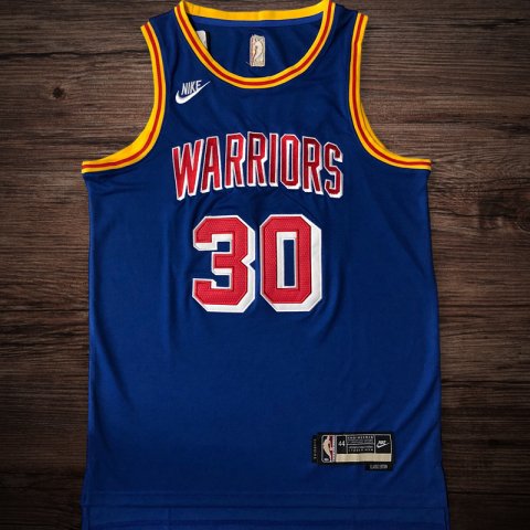 Men's Golden State Warriors #30 Curry Retro Jersey