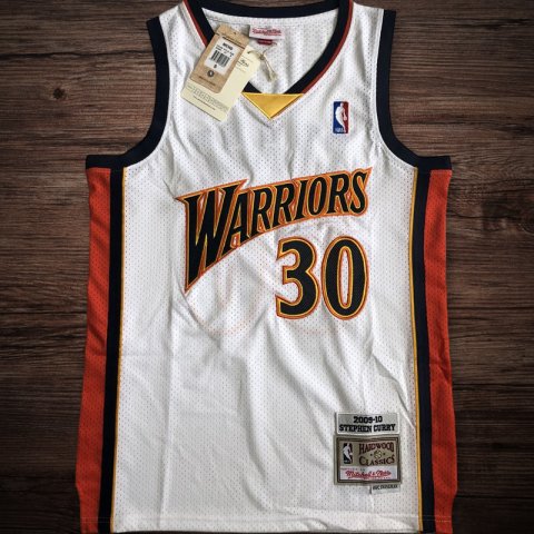 Men's Golden State Warriors 2009-10 #30 Stephen Curry Jersey in White