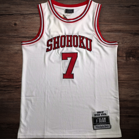 Men's 1996-97 Slam Dunk Shohoku #7 white jersey
