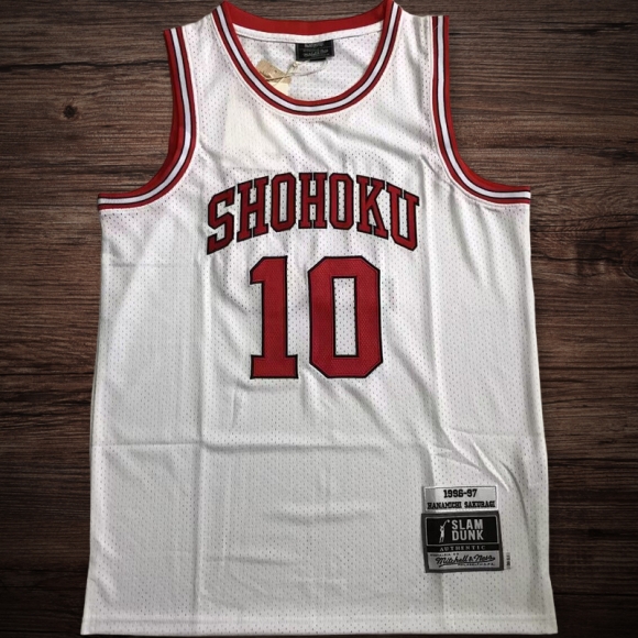 Men's Slam Dunk Shohoku #10 white jersey