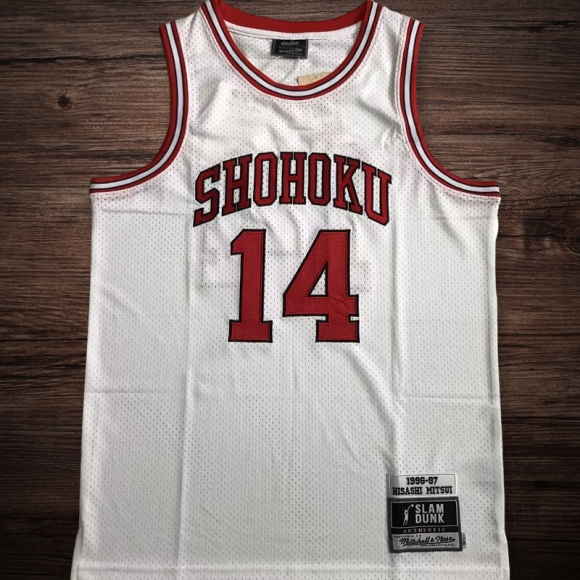 Men's Slam Dunk Shohoku #14 white jersey